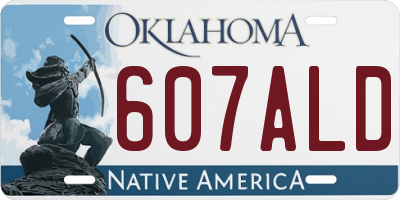 OK license plate 607ALD