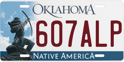 OK license plate 607ALP