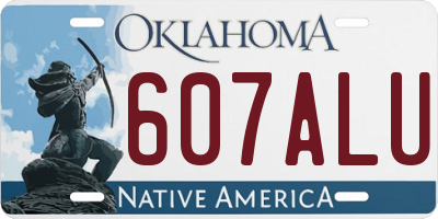 OK license plate 607ALU