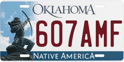 OK license plate 607AMF