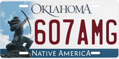 OK license plate 607AMG