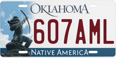 OK license plate 607AML