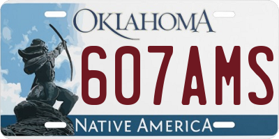 OK license plate 607AMS