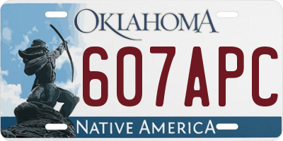 OK license plate 607APC