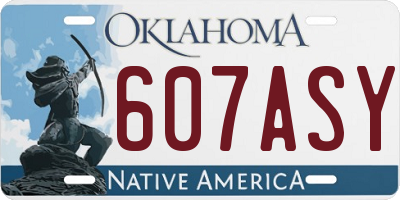 OK license plate 607ASY