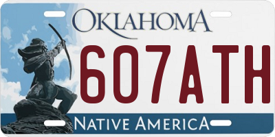 OK license plate 607ATH