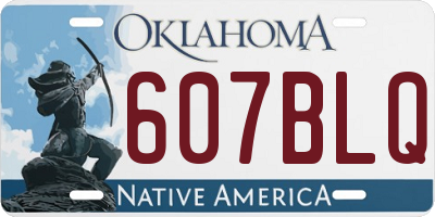 OK license plate 607BLQ