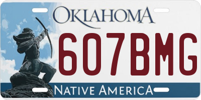 OK license plate 607BMG