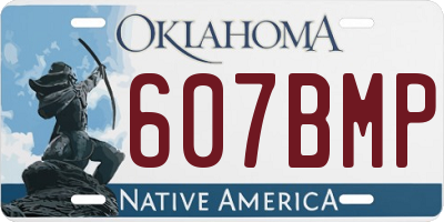 OK license plate 607BMP