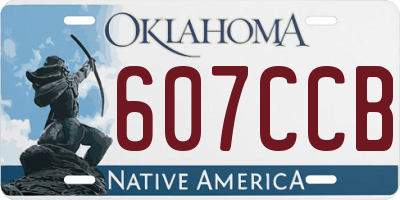 OK license plate 607CCB