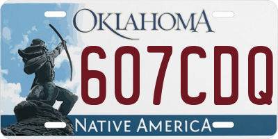 OK license plate 607CDQ