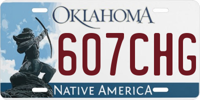 OK license plate 607CHG