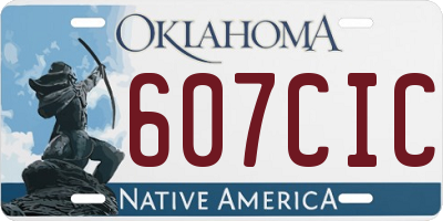OK license plate 607CIC