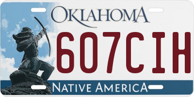 OK license plate 607CIH