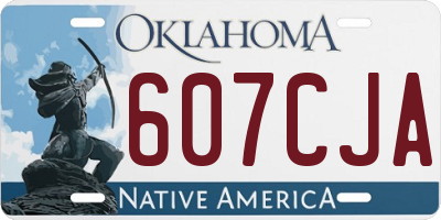 OK license plate 607CJA