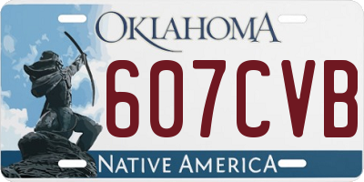 OK license plate 607CVB