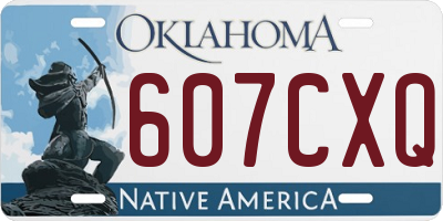 OK license plate 607CXQ
