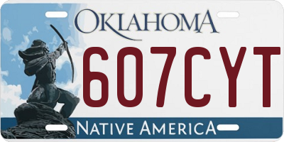 OK license plate 607CYT