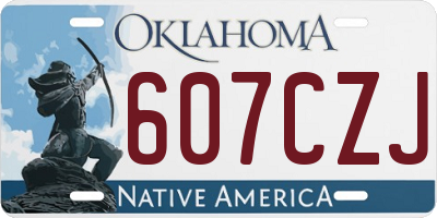 OK license plate 607CZJ