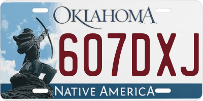 OK license plate 607DXJ