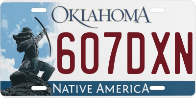 OK license plate 607DXN