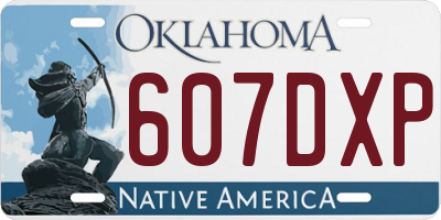 OK license plate 607DXP