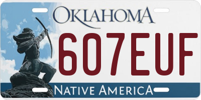 OK license plate 607EUF
