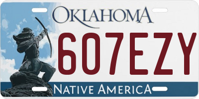OK license plate 607EZY