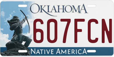 OK license plate 607FCN