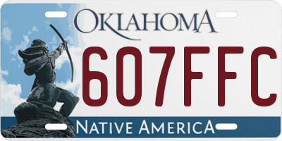 OK license plate 607FFC