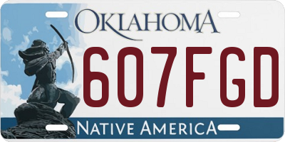 OK license plate 607FGD