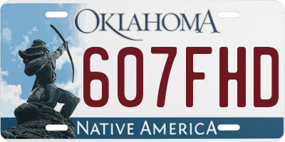OK license plate 607FHD