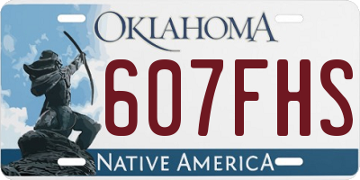OK license plate 607FHS