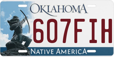 OK license plate 607FIH