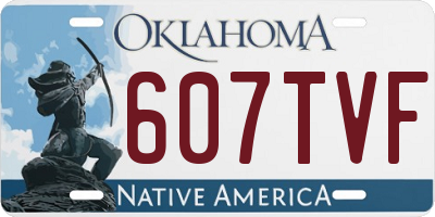 OK license plate 607TVF