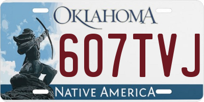 OK license plate 607TVJ