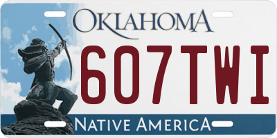 OK license plate 607TWI