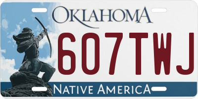 OK license plate 607TWJ