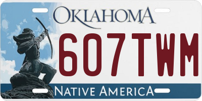 OK license plate 607TWM