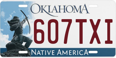 OK license plate 607TXI