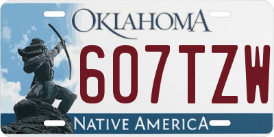 OK license plate 607TZW