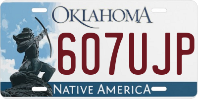 OK license plate 607UJP