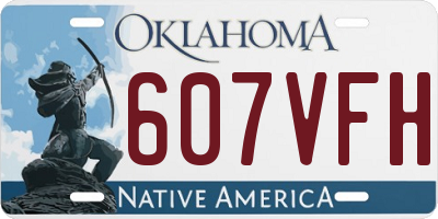 OK license plate 607VFH