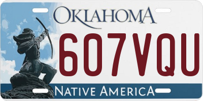 OK license plate 607VQU