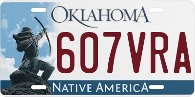 OK license plate 607VRA