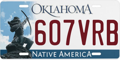 OK license plate 607VRB
