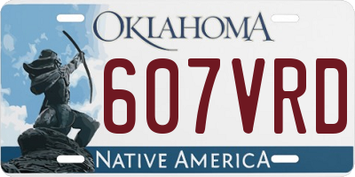 OK license plate 607VRD