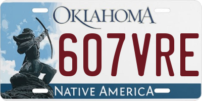 OK license plate 607VRE