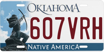 OK license plate 607VRH