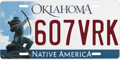 OK license plate 607VRK
